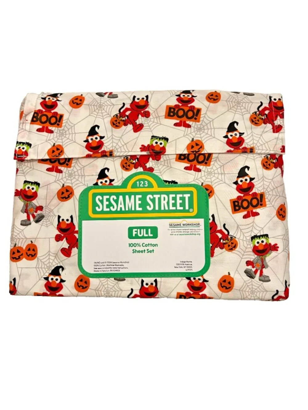 Sesame Street Elmo Halloween Sheet Set - Sz Full - NWT